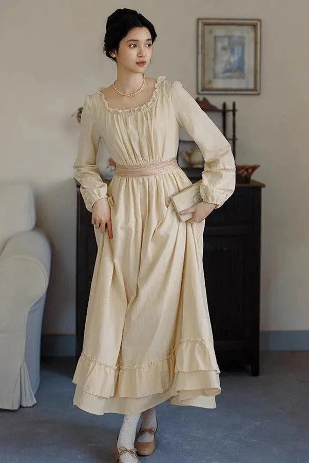 1900S Lace Trim Vintage Dress