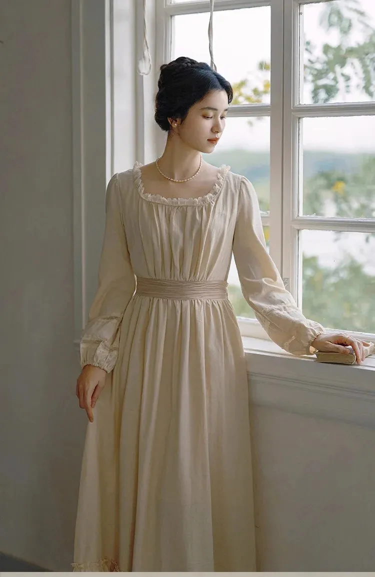 1900S Lace Trim Vintage Dress