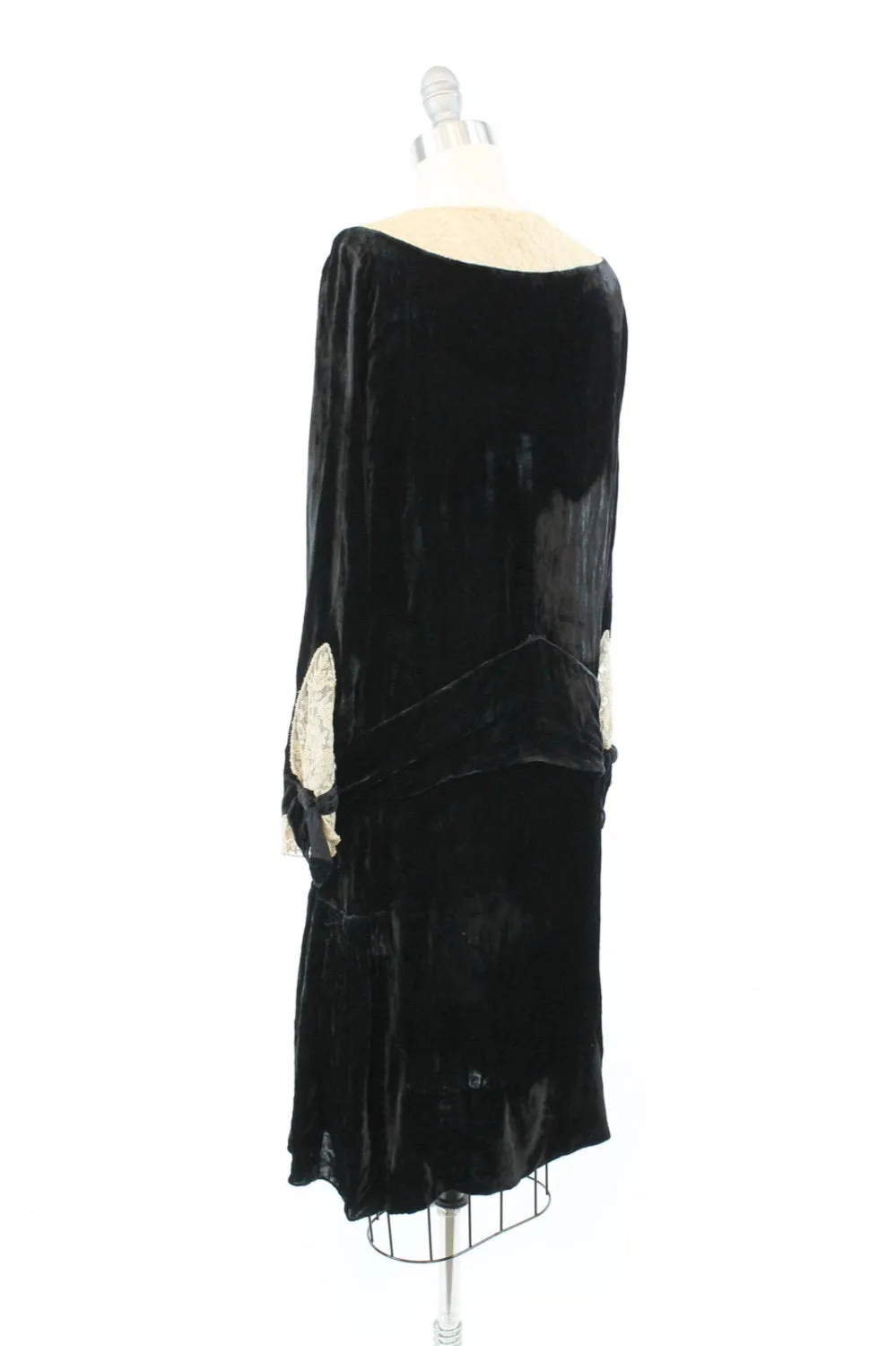 1920s silk velvet dress xs small | new winter