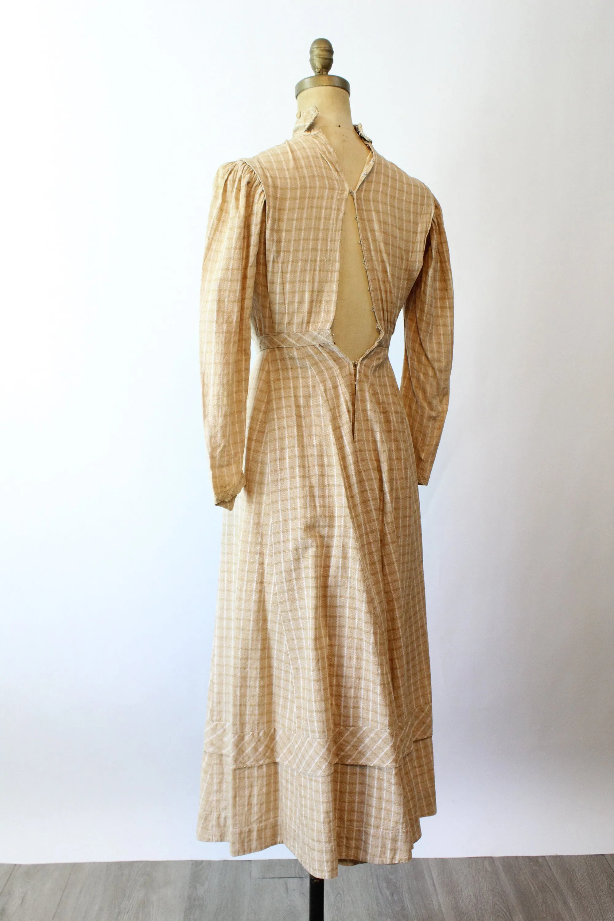 ANTIQUE 1905 edwardian COTTON dress xxs | new fall