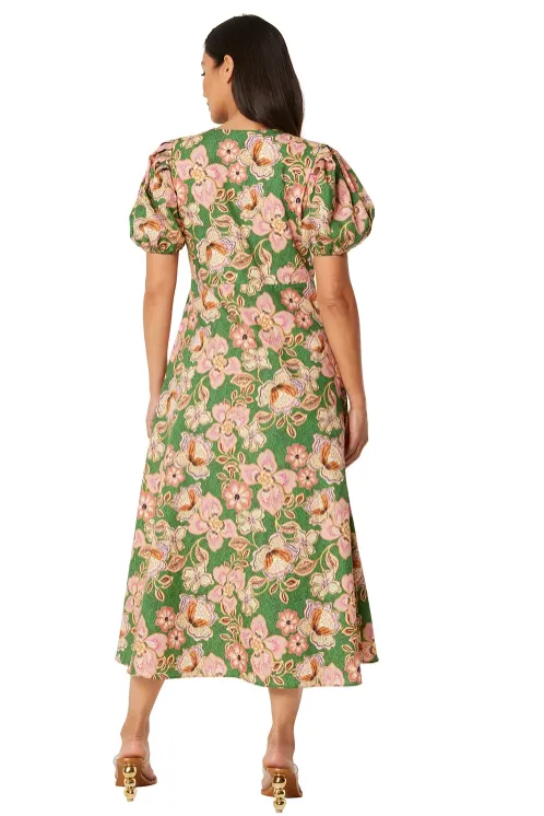 Betty Balloon Sleeve Long Dress Kelly Blossoms