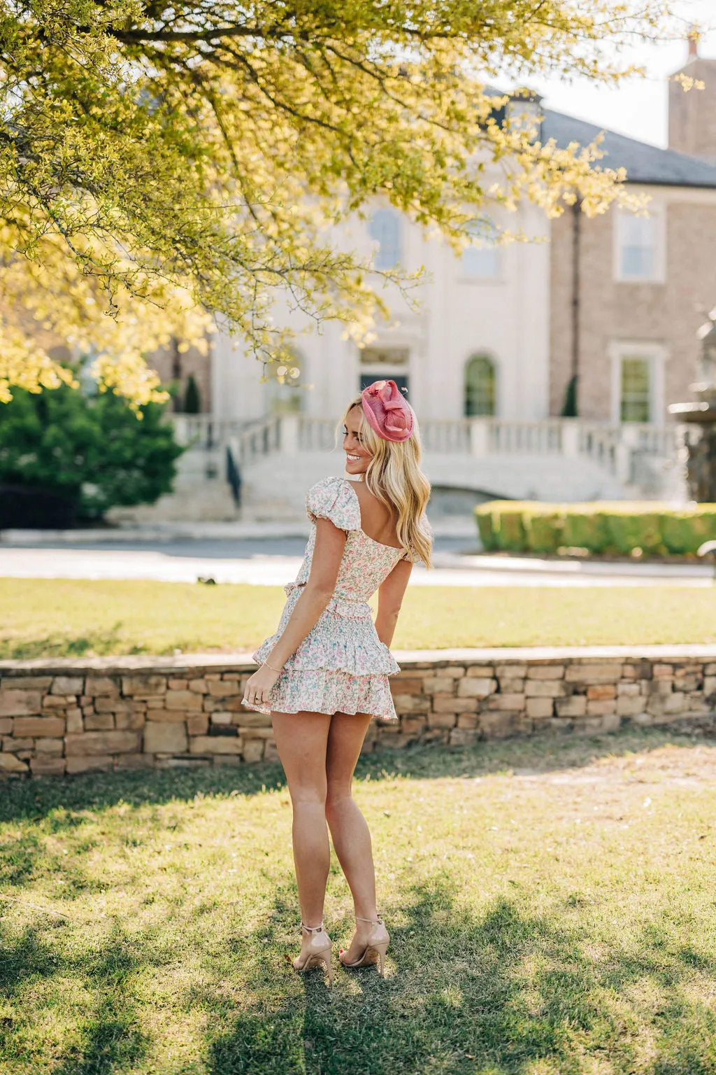 Blooming Bouquet Skirt - Cream Pink/Green