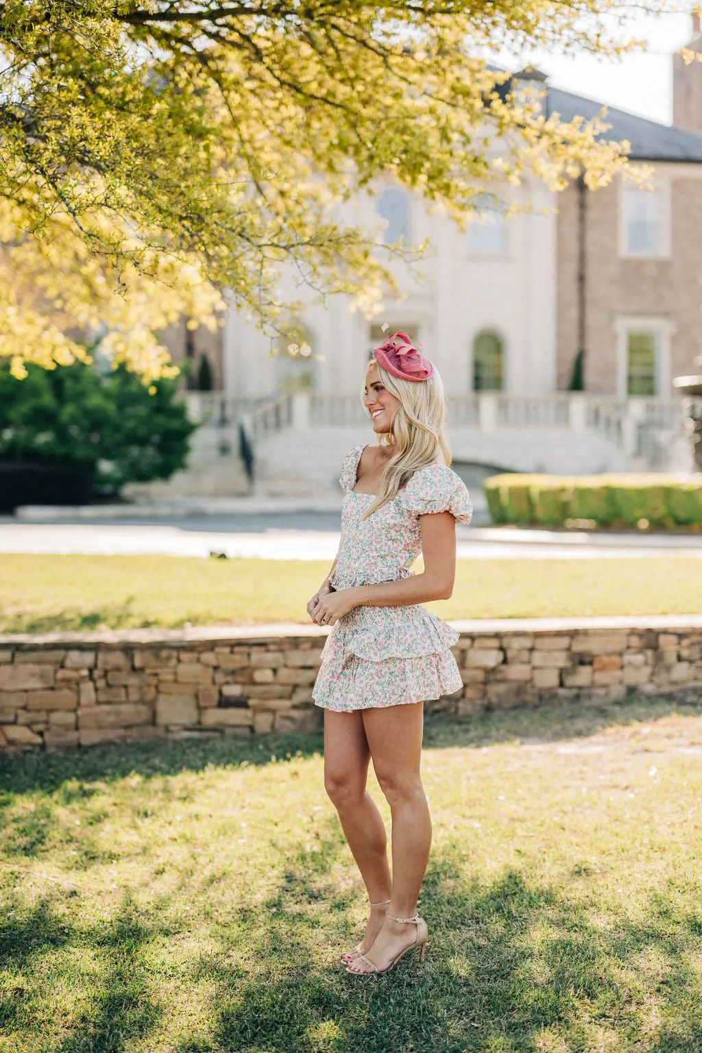 Blooming Bouquet Skirt - Cream Pink/Green