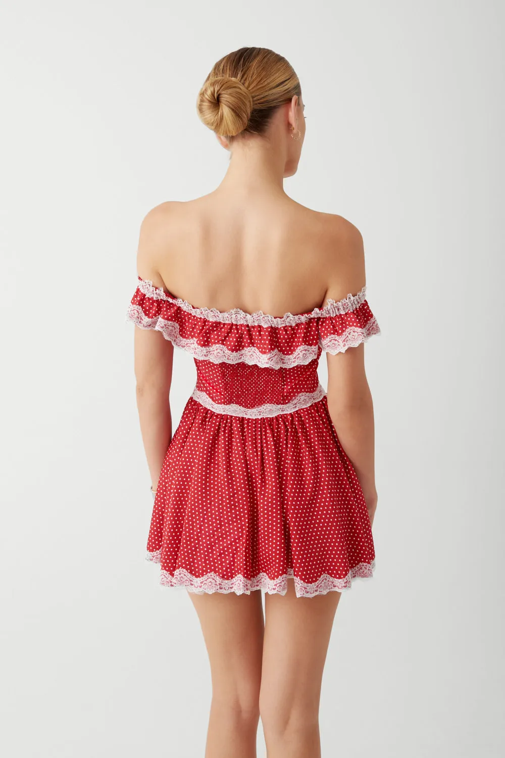 Charli Mini Dress - Scarlet Dot