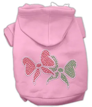 Christmas Bows Rhinestone Hoodie Pink XL (16)