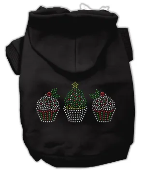 Christmas Cupcakes Rhinestone Hoodie Black M (12)