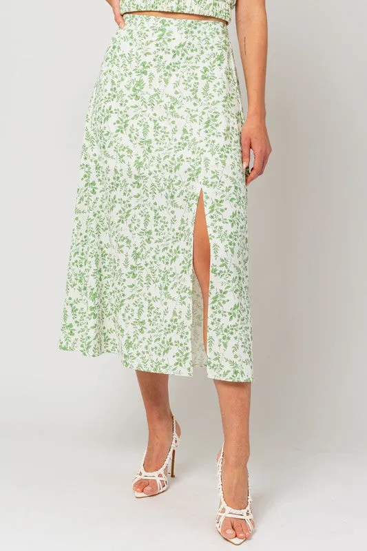 Ditsy Floral Midi Skirt