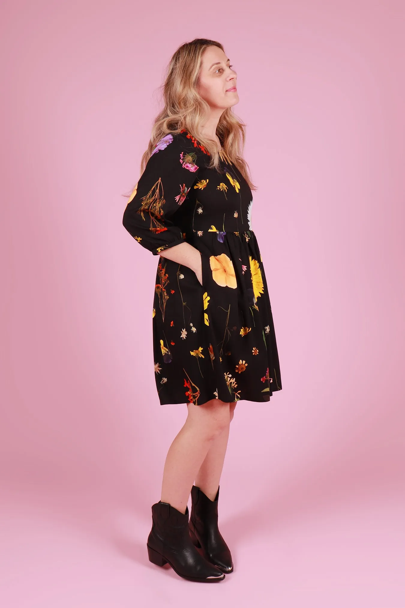 Easy Edie Dress Pressed Flowers