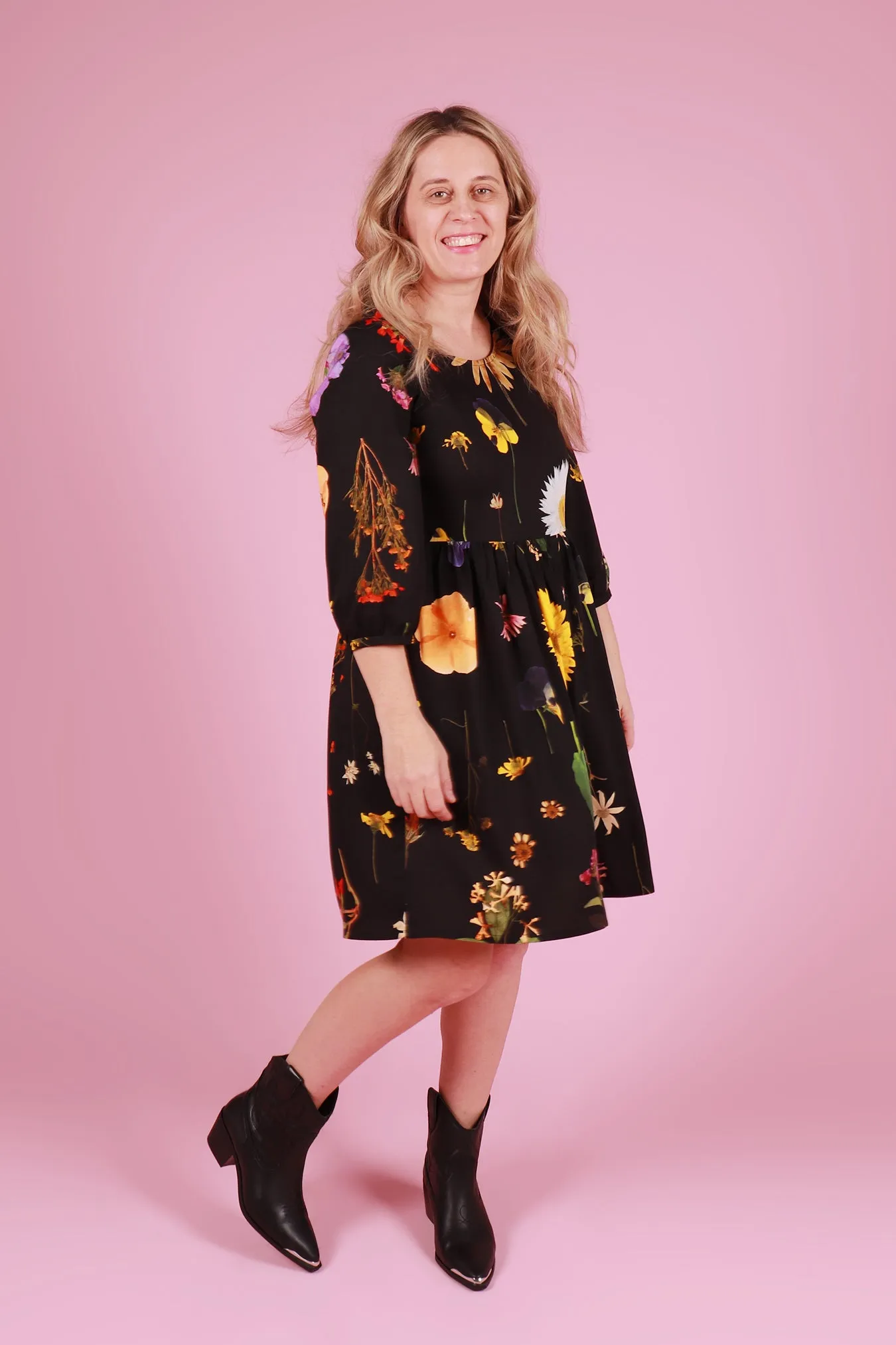 Easy Edie Dress Pressed Flowers