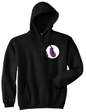 Eggplant Chest Mens Pullover Hoodie