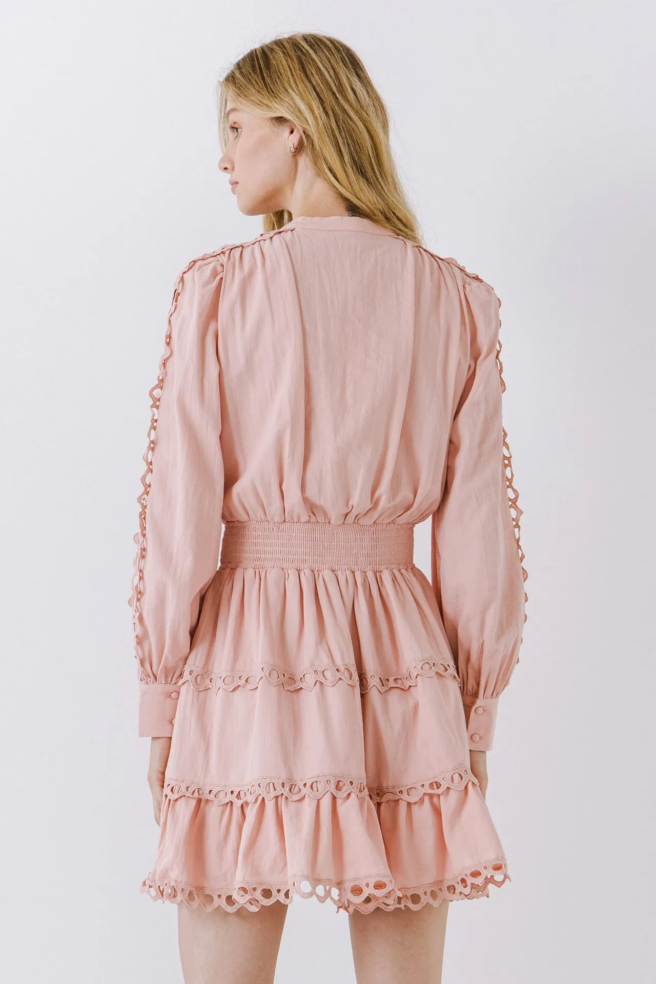 Endless Rose - Lace Trim Mini Dress