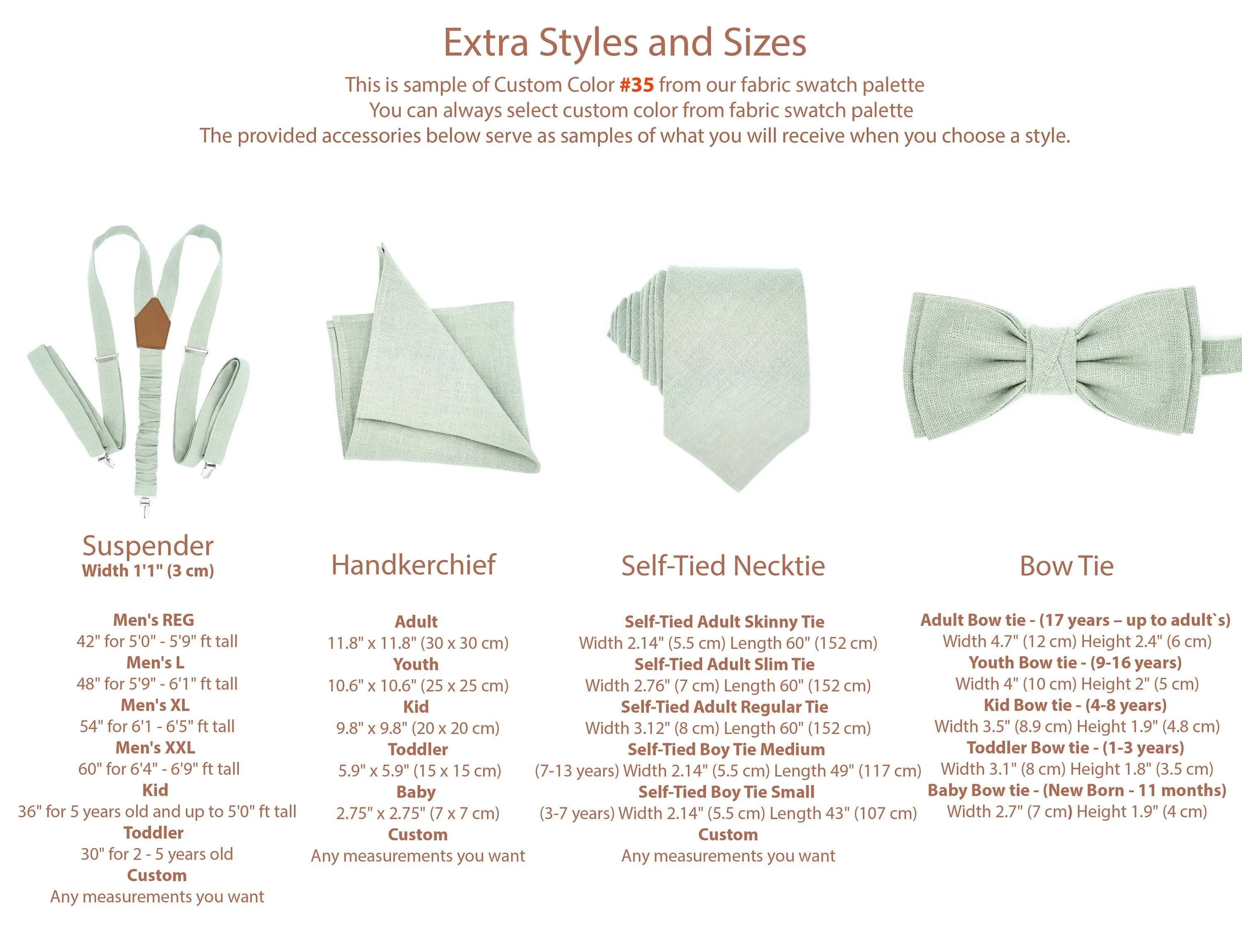 Eucalyptus Groomsman Bowtie & Suspender Set - Sage Green Bow Tie and Suspenders for Men and Boys, Ideal for Weddings