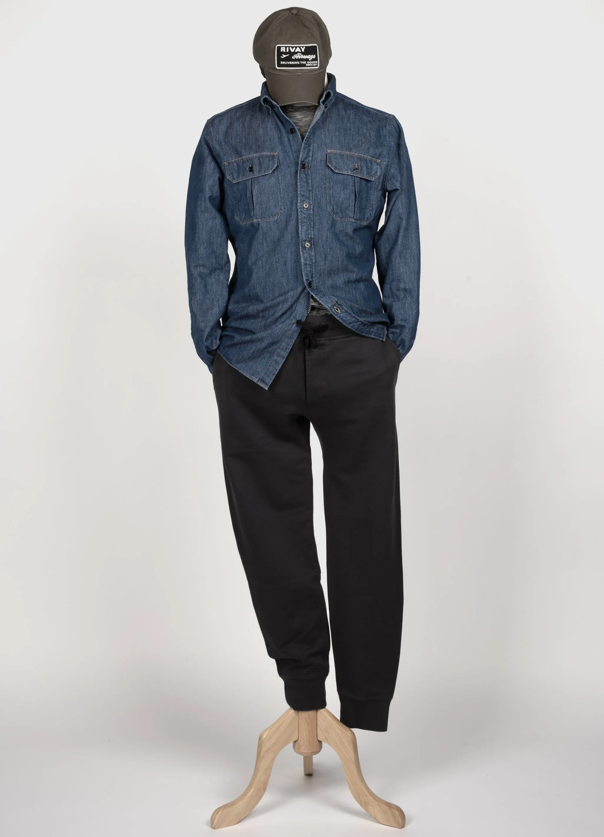 Fields French Terry Sweatpants in Washed Black