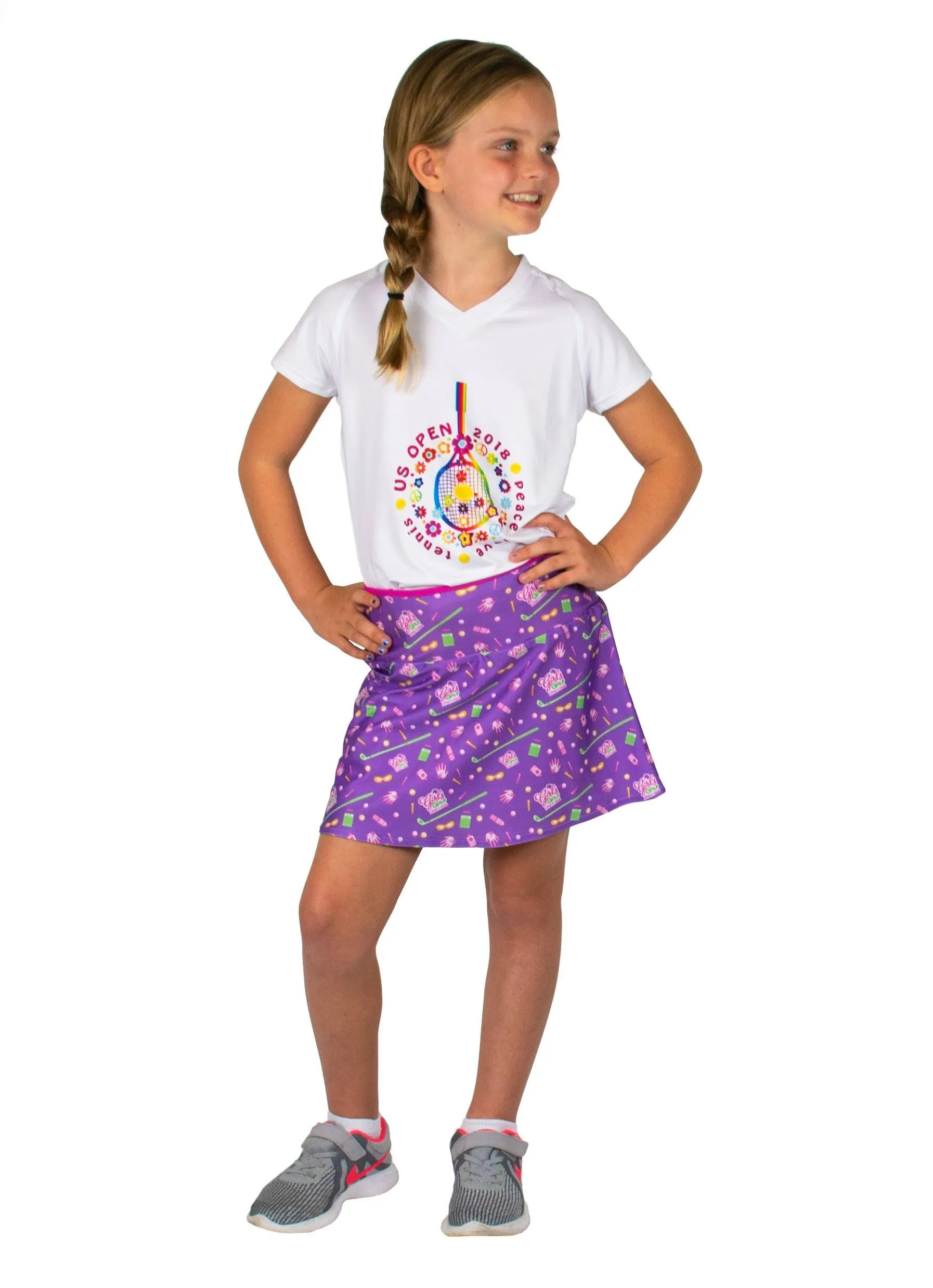 Girls Golf! Purple Youth Skirt