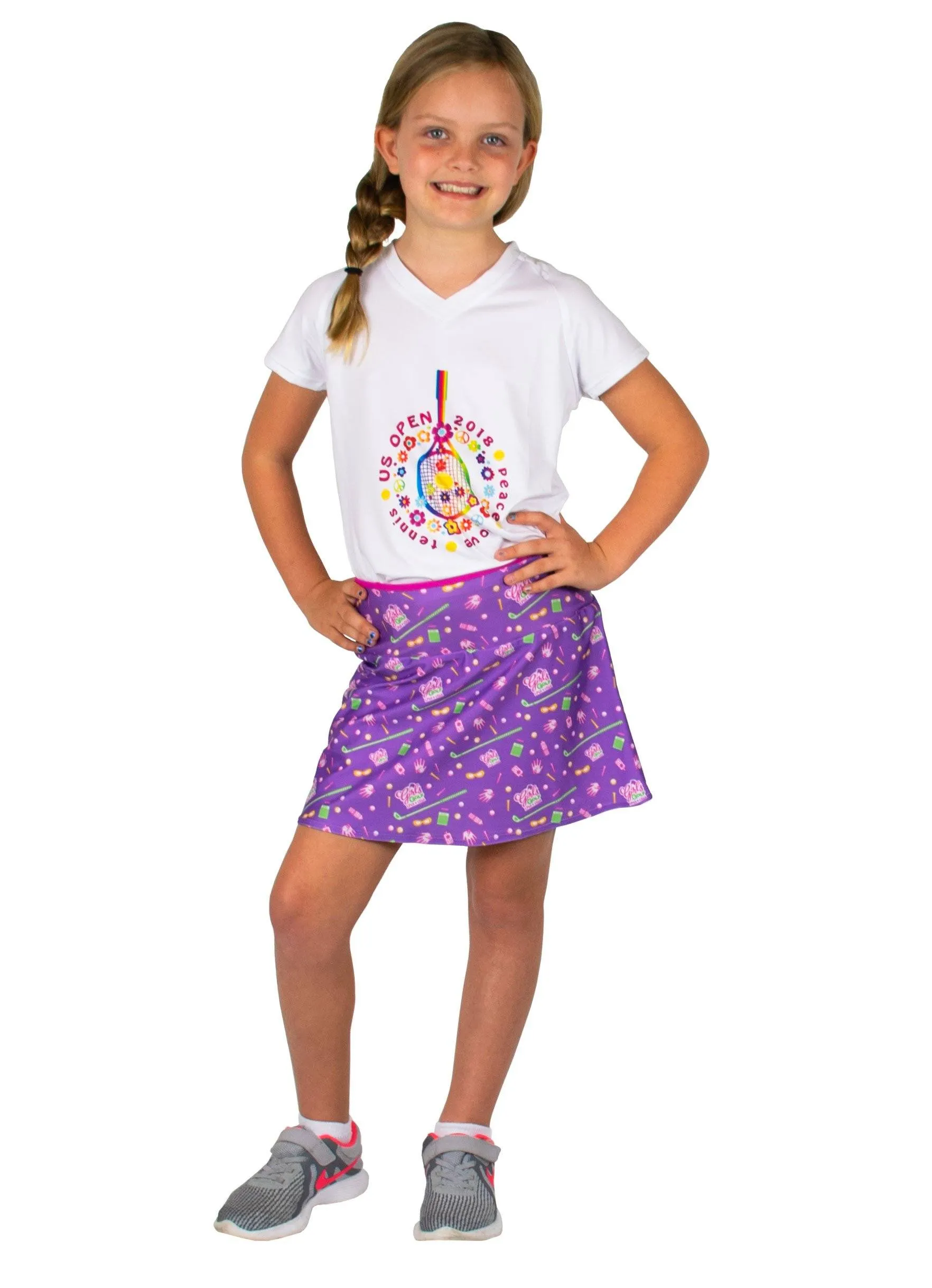 Girls Golf! Purple Youth Skirt