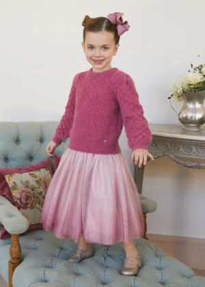 Girls pleated tulle skirt