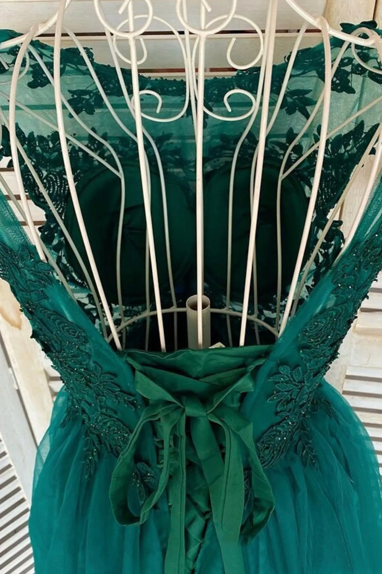 Green Lace Short Prom Dress A-Line Homecoming Dress