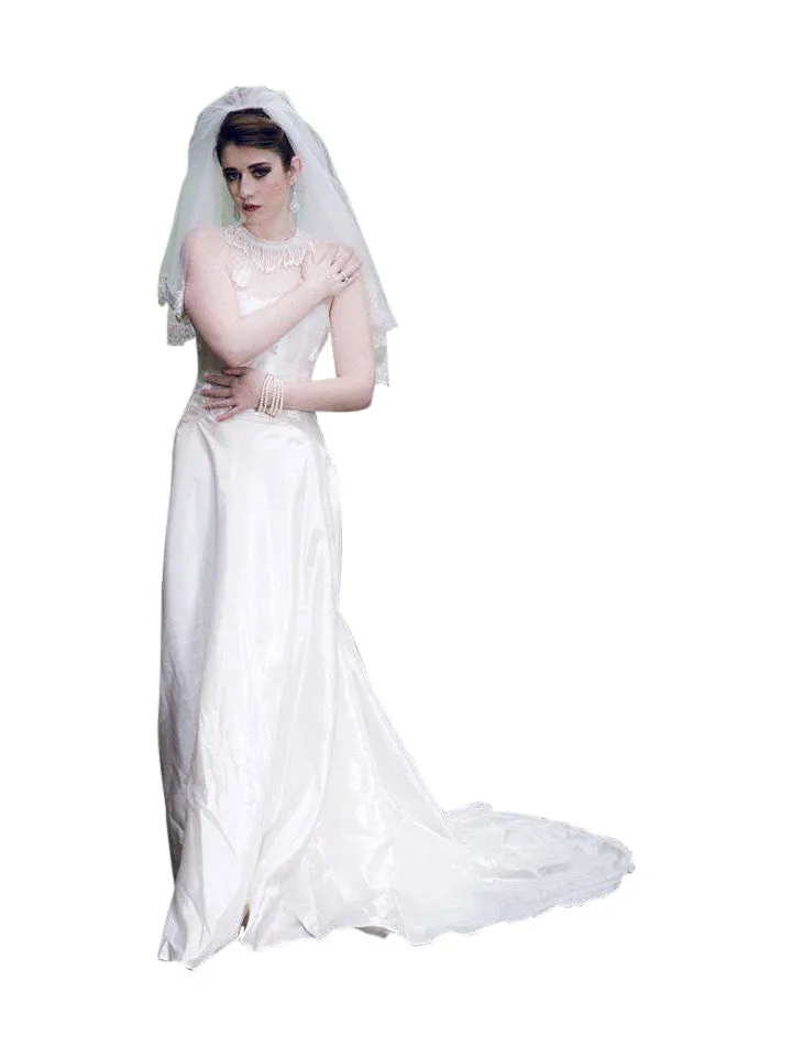 High Neckline A-Line Wedding Dress