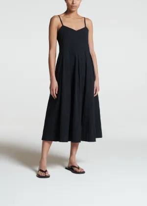 Kate Dress Black Textured Cotton