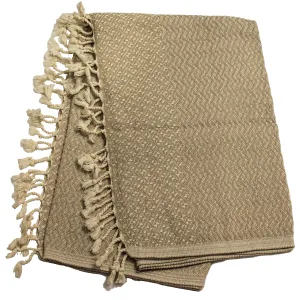 Linen Cotton Brown Turkish Towel