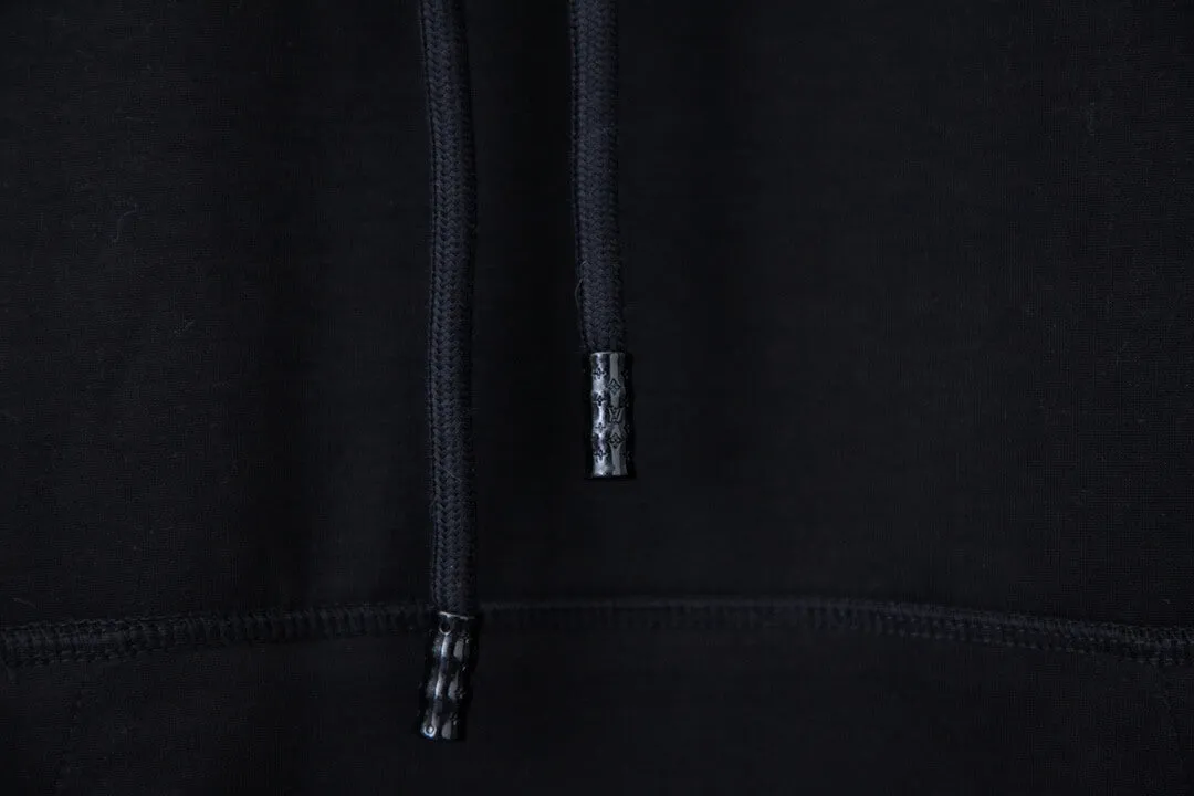 Louis Vuitton Black Embellished Cotton Hoodie