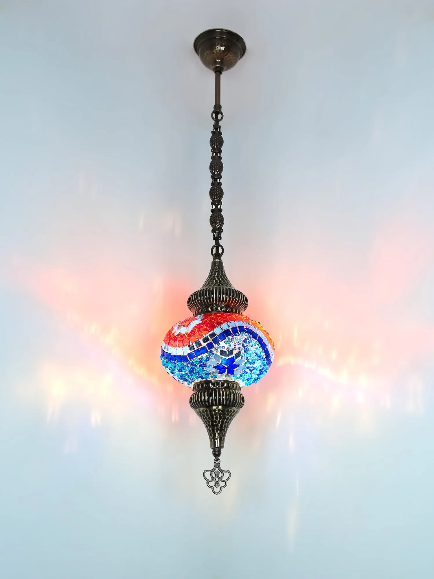 Mosaic Hanging Lamp Turkish Design Colorful Color