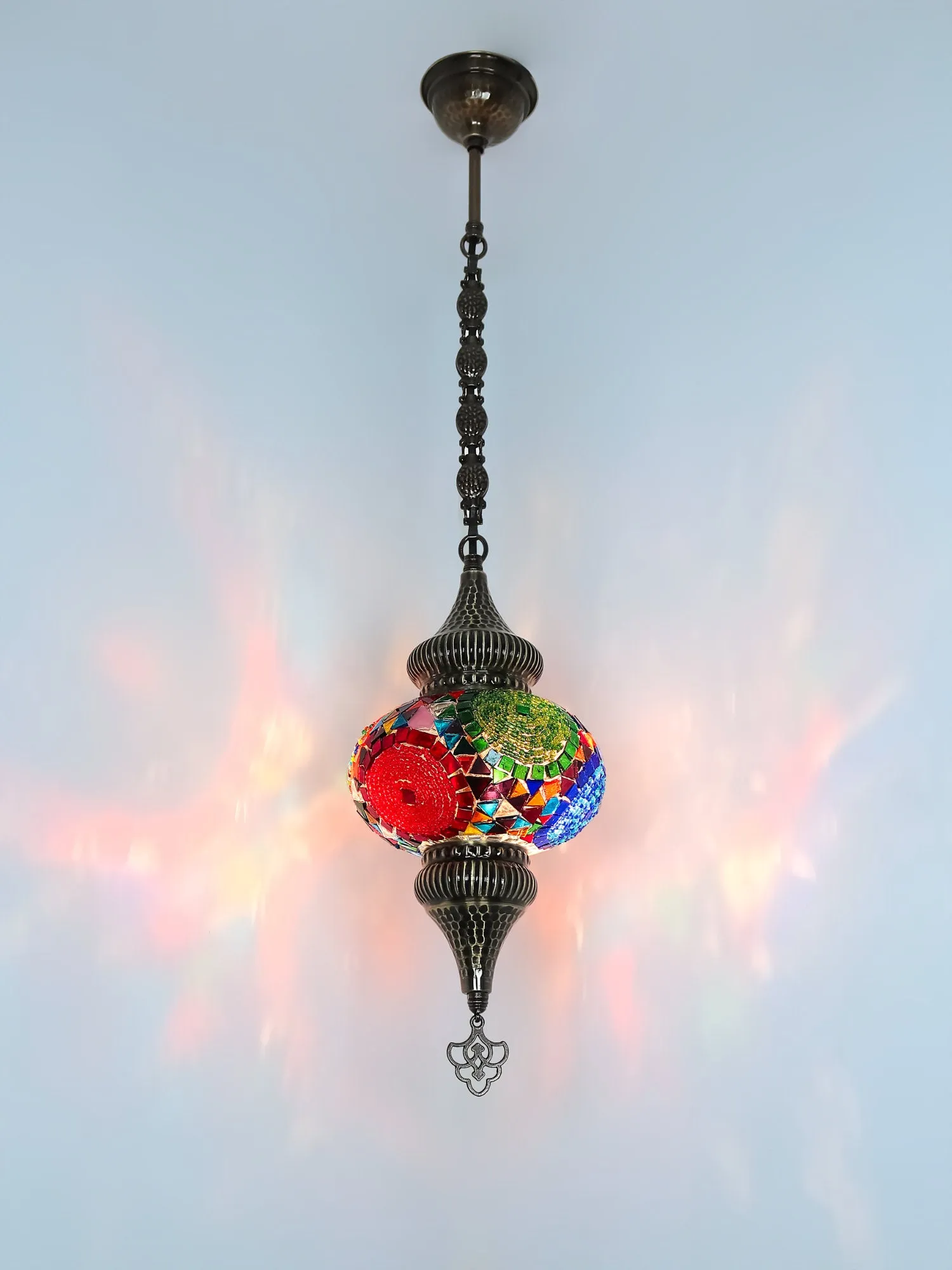 Mosaic Hanging Lamp Turkish Design Colorful Color