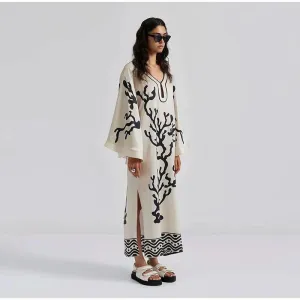 New Long Sleeve Printed Loose Dress