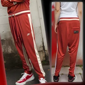 ^NIKE^ (RED) LOOSE FIT / STRAIGHT LEG TRACKPANTS