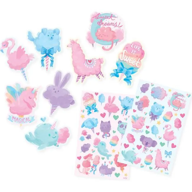 Ooly - Fluffy Cotton Candy Scented Scratch Stickers