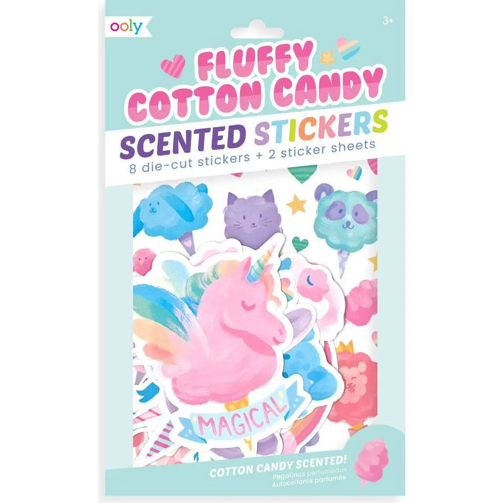 Ooly - Fluffy Cotton Candy Scented Scratch Stickers