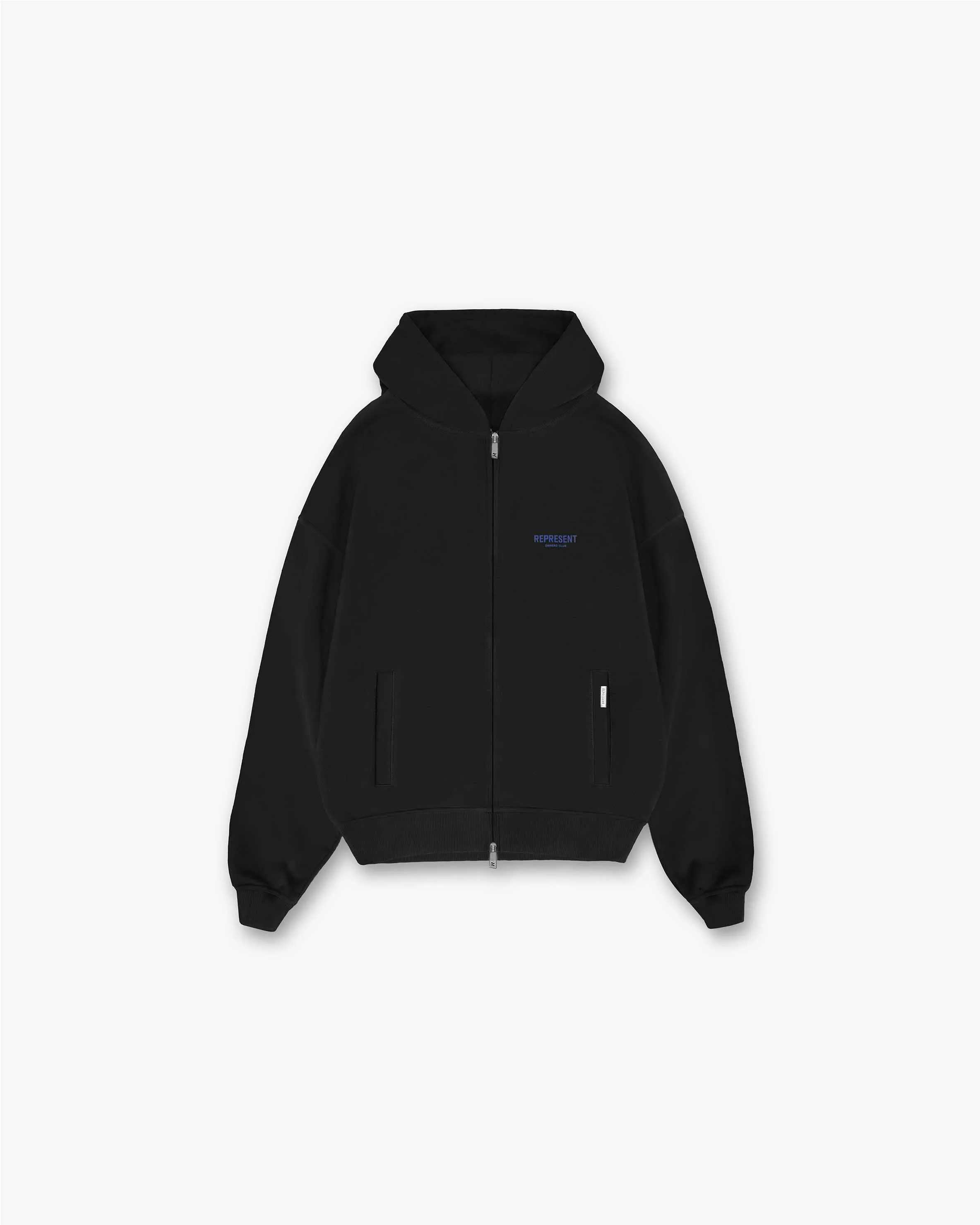 Represent Owners Club Zip Hoodie - Black Cobalt