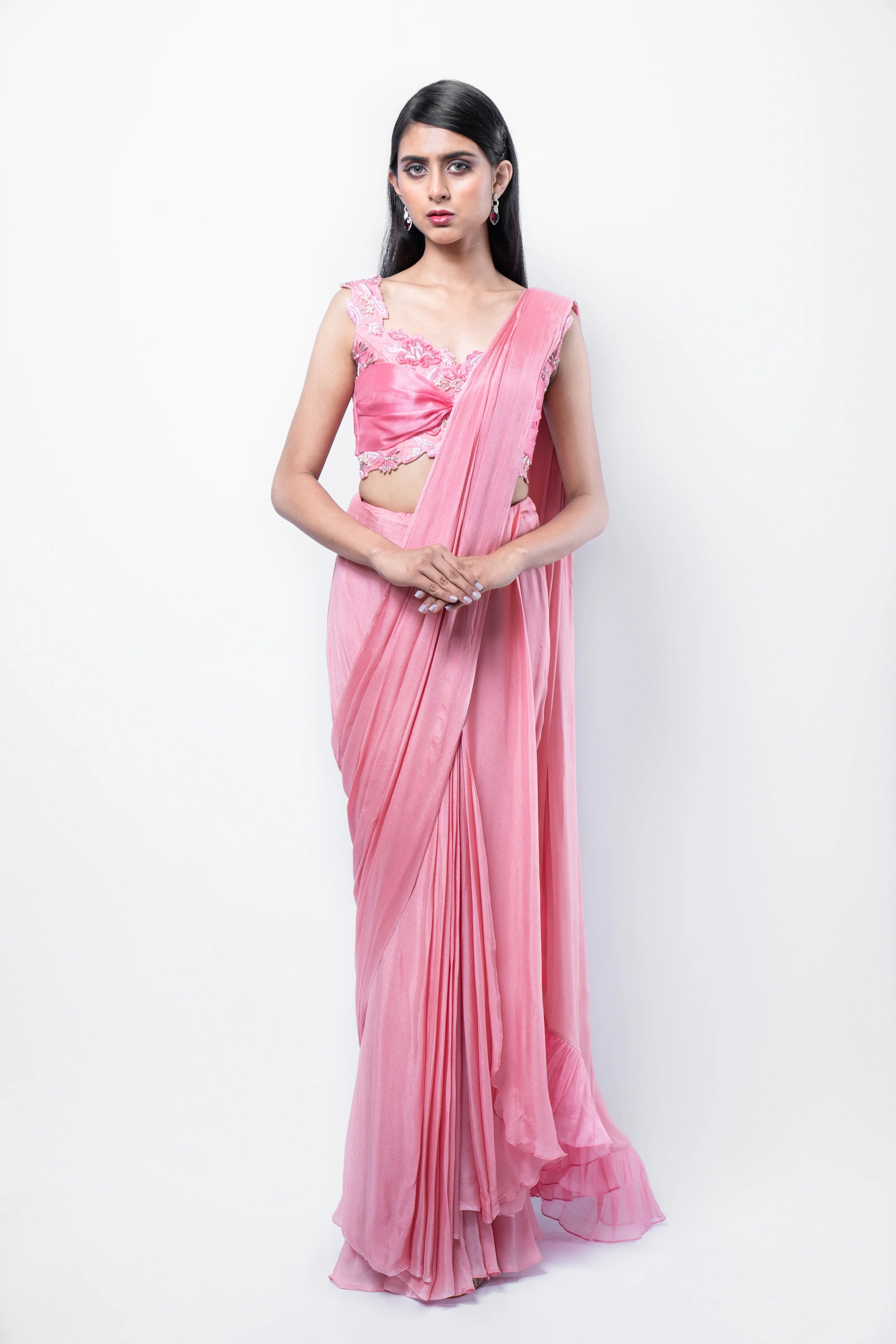 Rose Pink Concept Saree