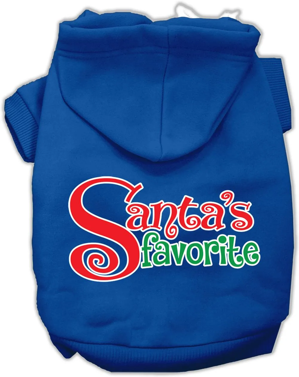 Santas Favorite Screen Print Pet Hoodie Blue Xxxl (20)