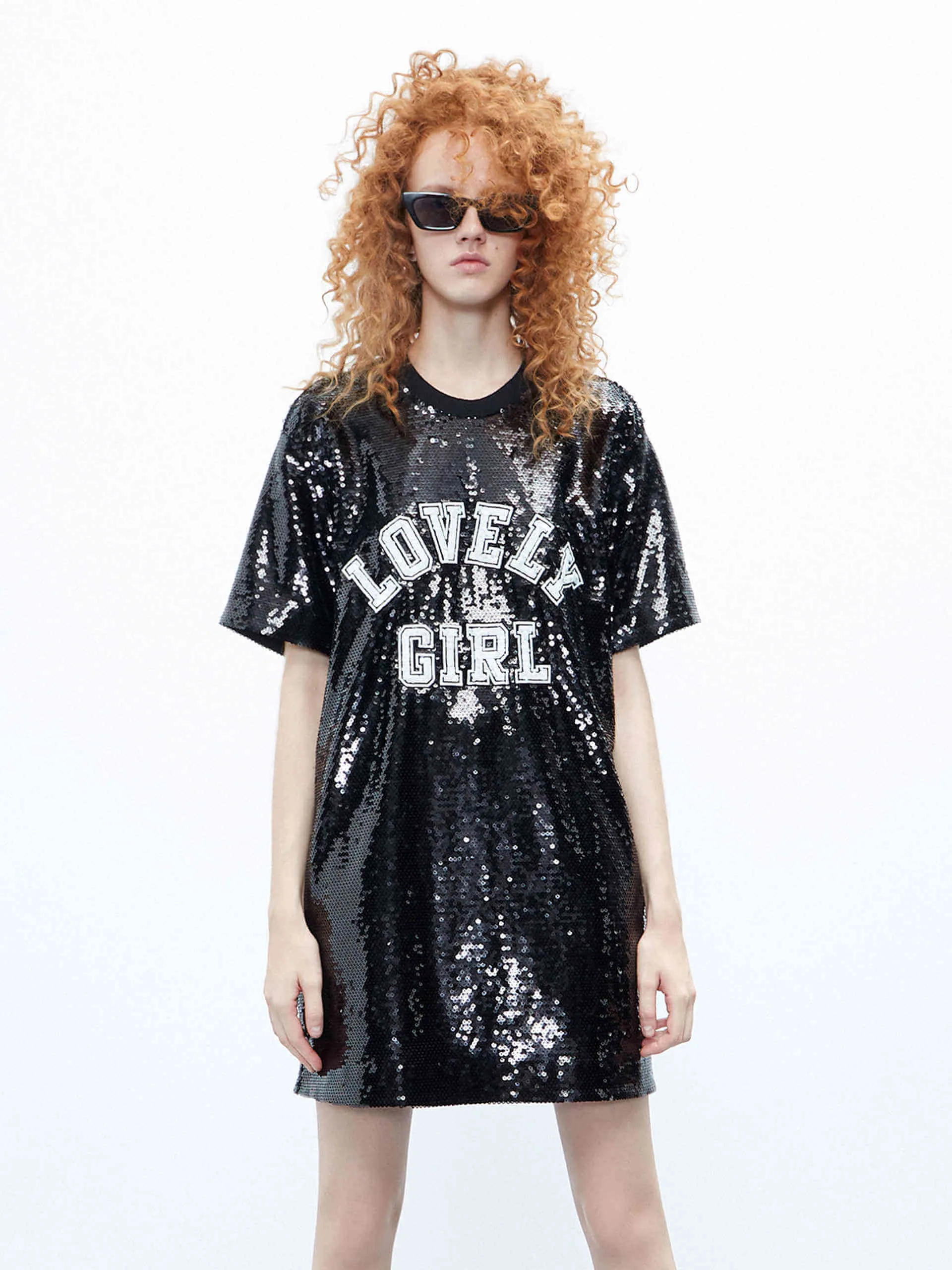 Sequin T-shirt Dress