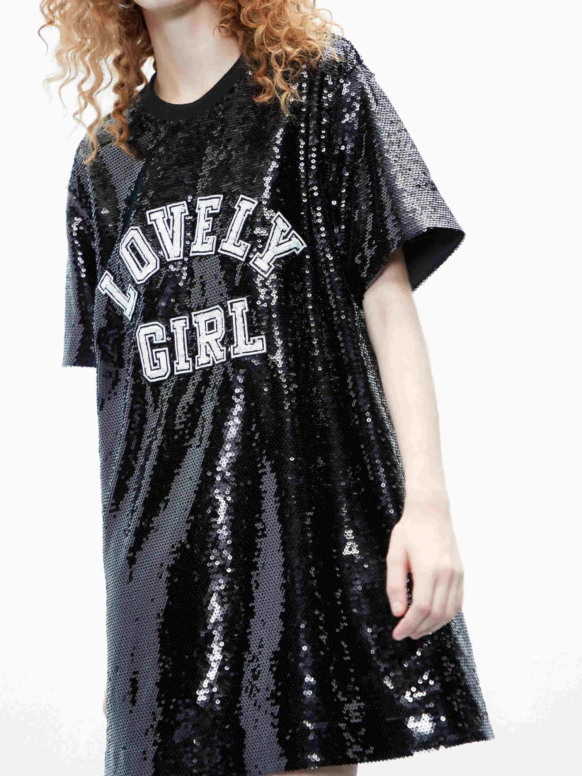 Sequin T-shirt Dress