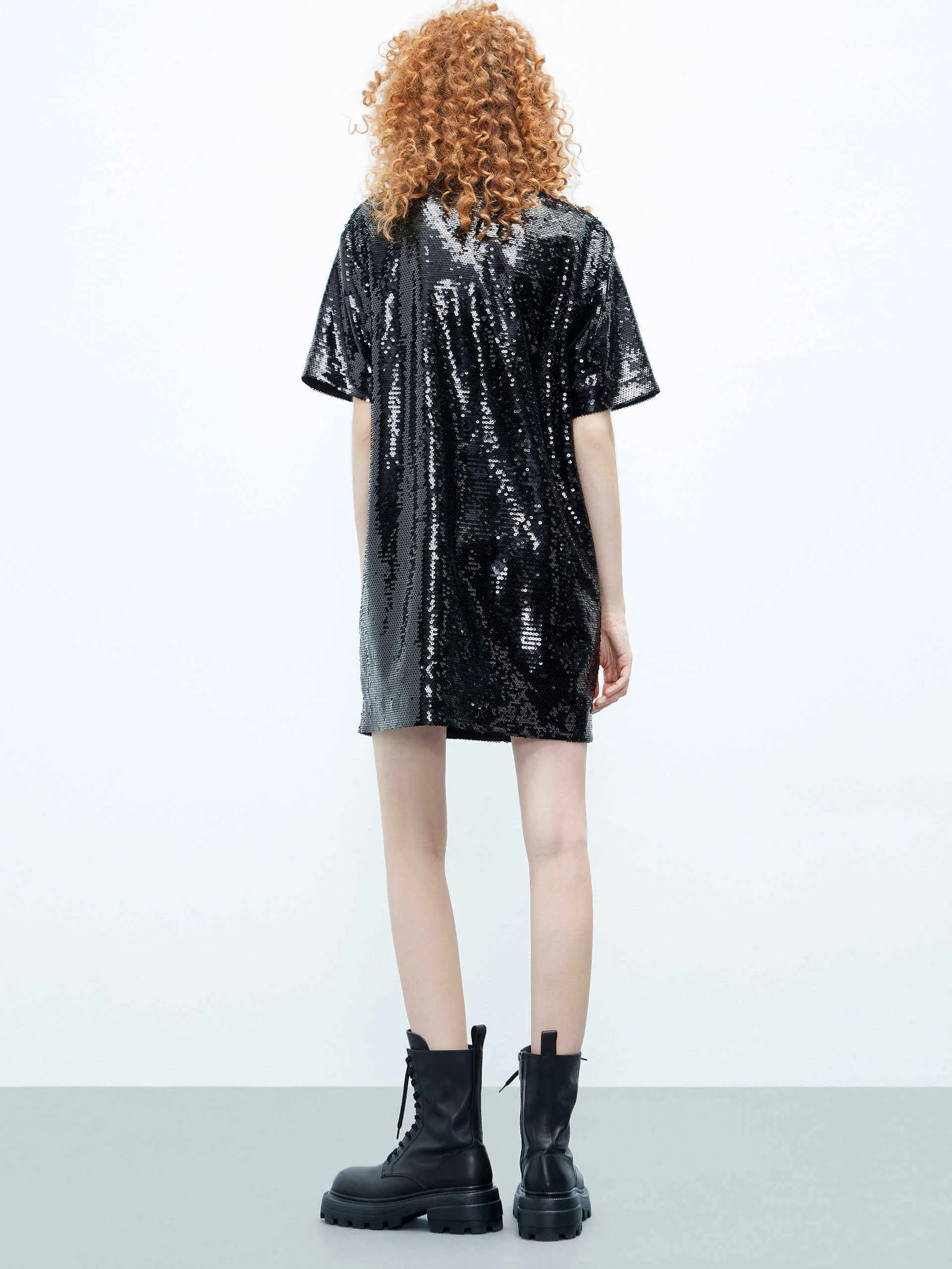 Sequin T-shirt Dress