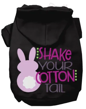 Shake Your Cotton Tail Screen Print Dog Hoodie Black M