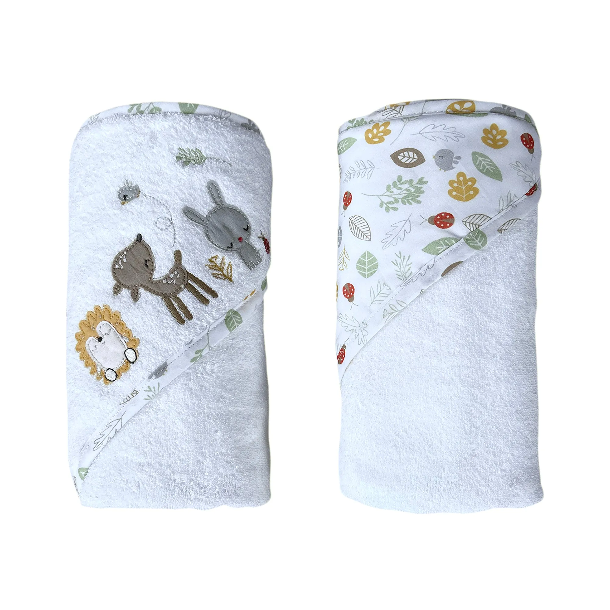 Silver Cloud Treetops Hooded Cuddle Robes Pack of Two