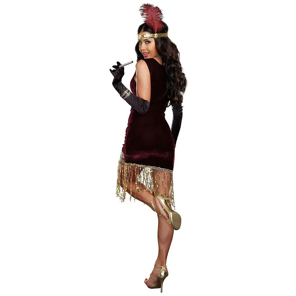 Sophisticated Lady Women's Roaring 20s Flapper Sequin Dress Costume