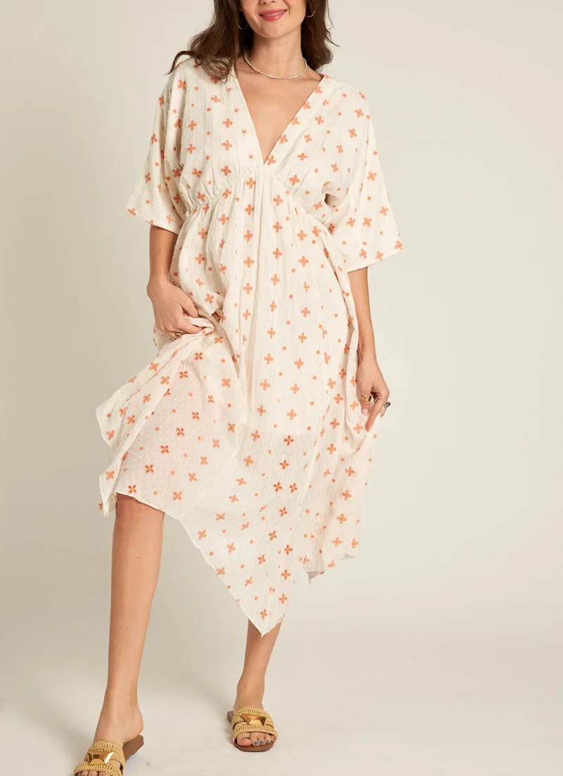 Spring Fling V-Neck Short Sleeve Maxi Dress