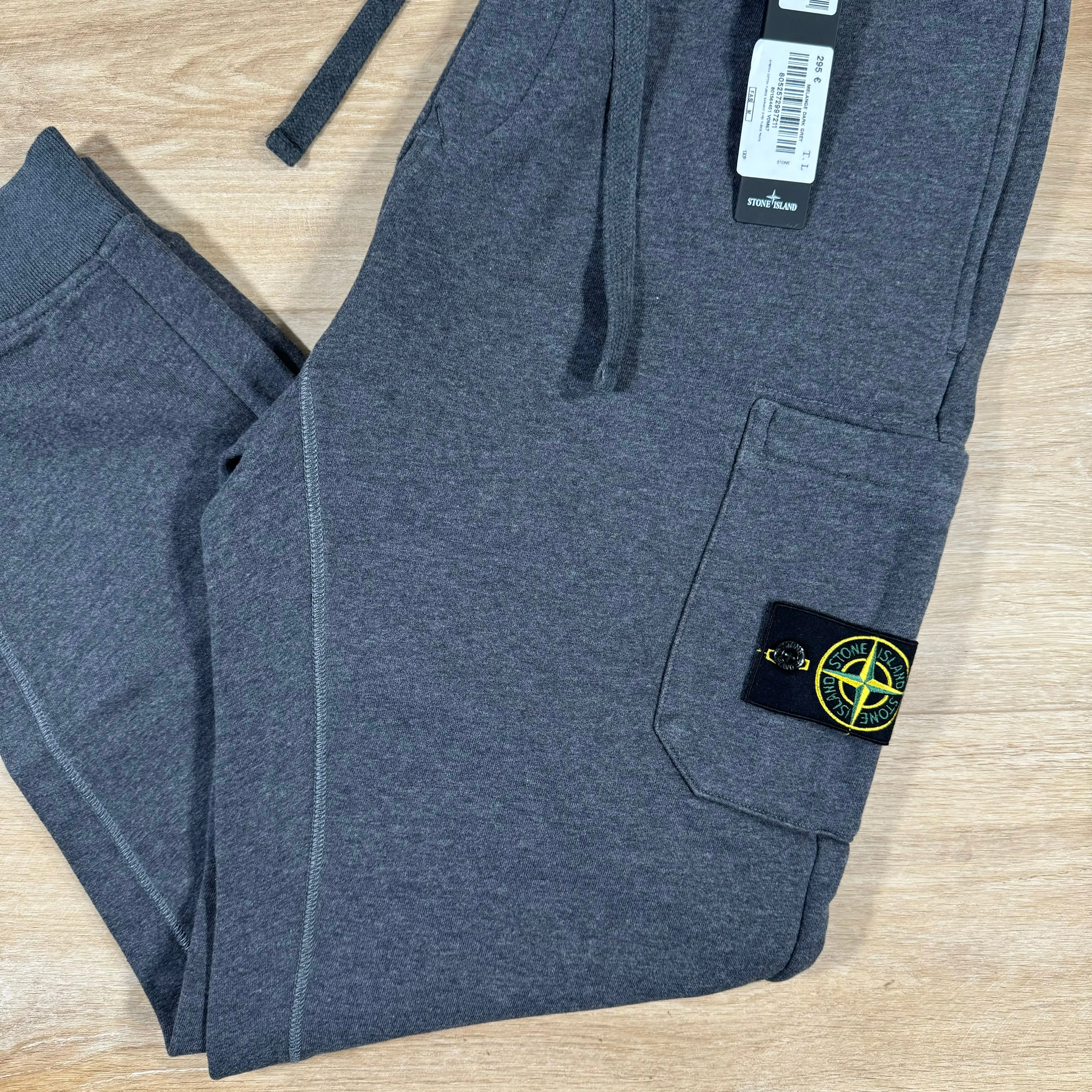 Stone Island Regular Fit Cargo Sweatpants in Dark Grey