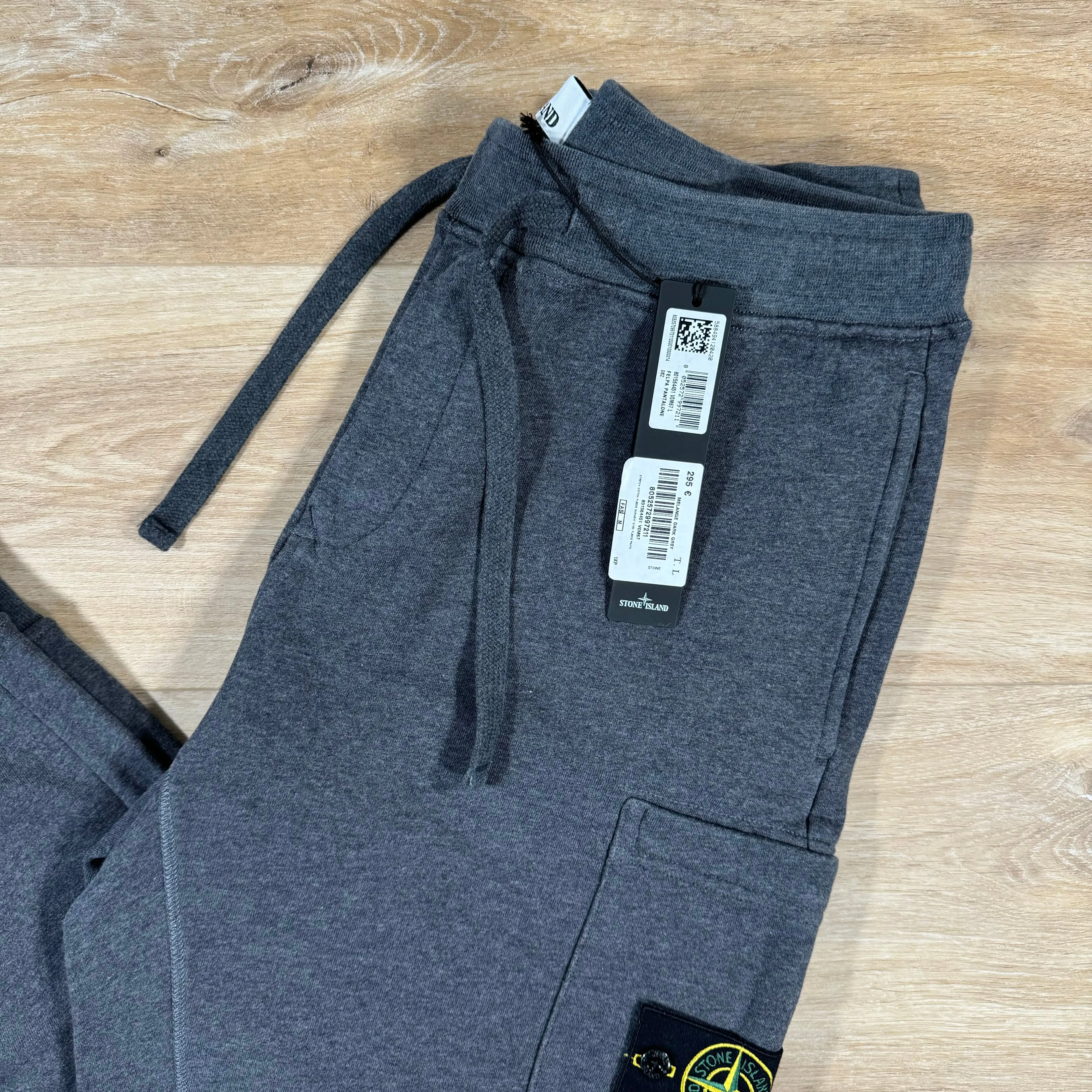 Stone Island Regular Fit Cargo Sweatpants in Dark Grey