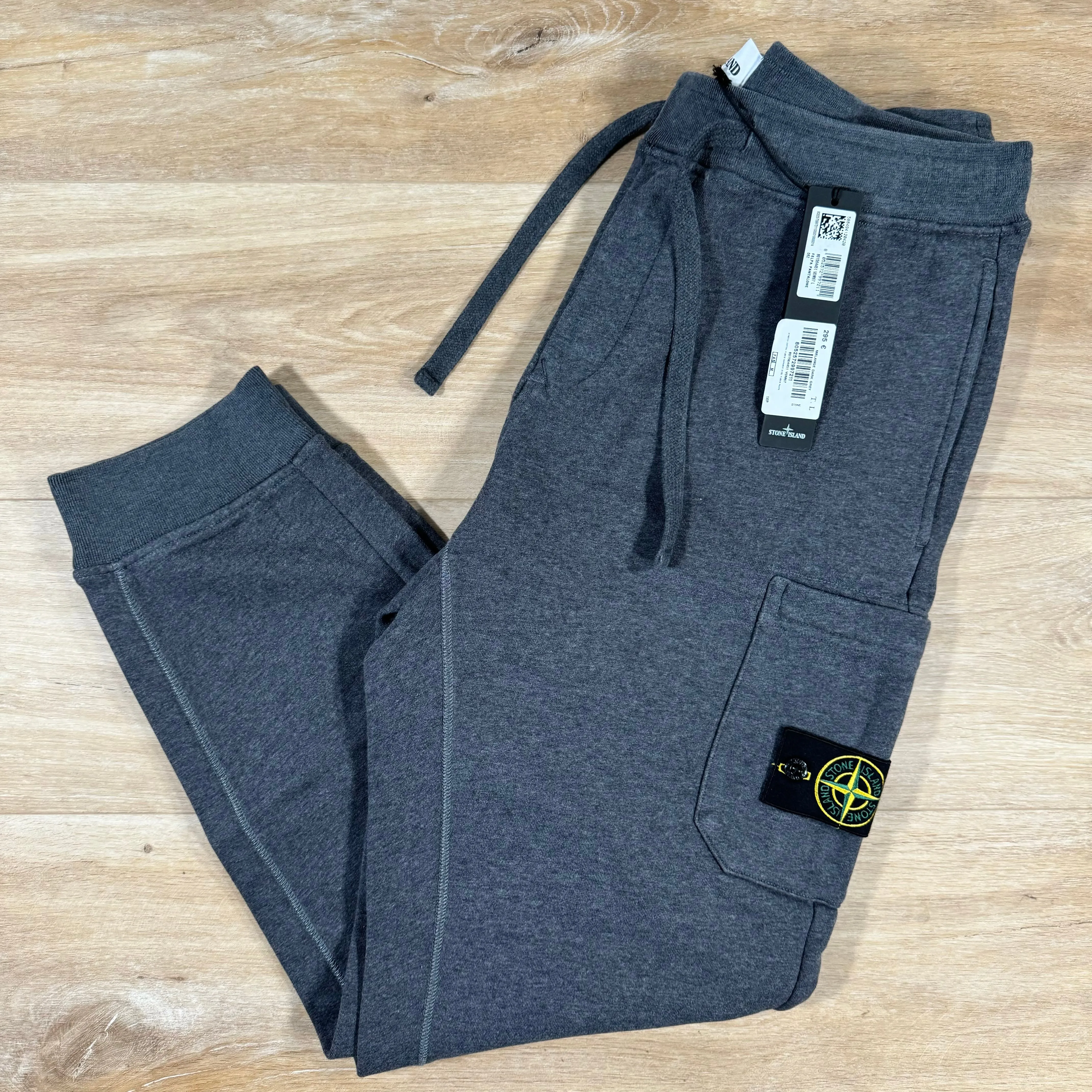 Stone Island Regular Fit Cargo Sweatpants in Dark Grey