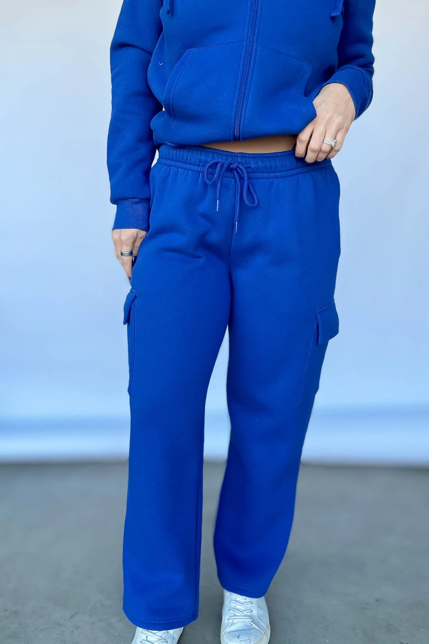 Straight Leg Royal Fleece Cargo Sweatpants