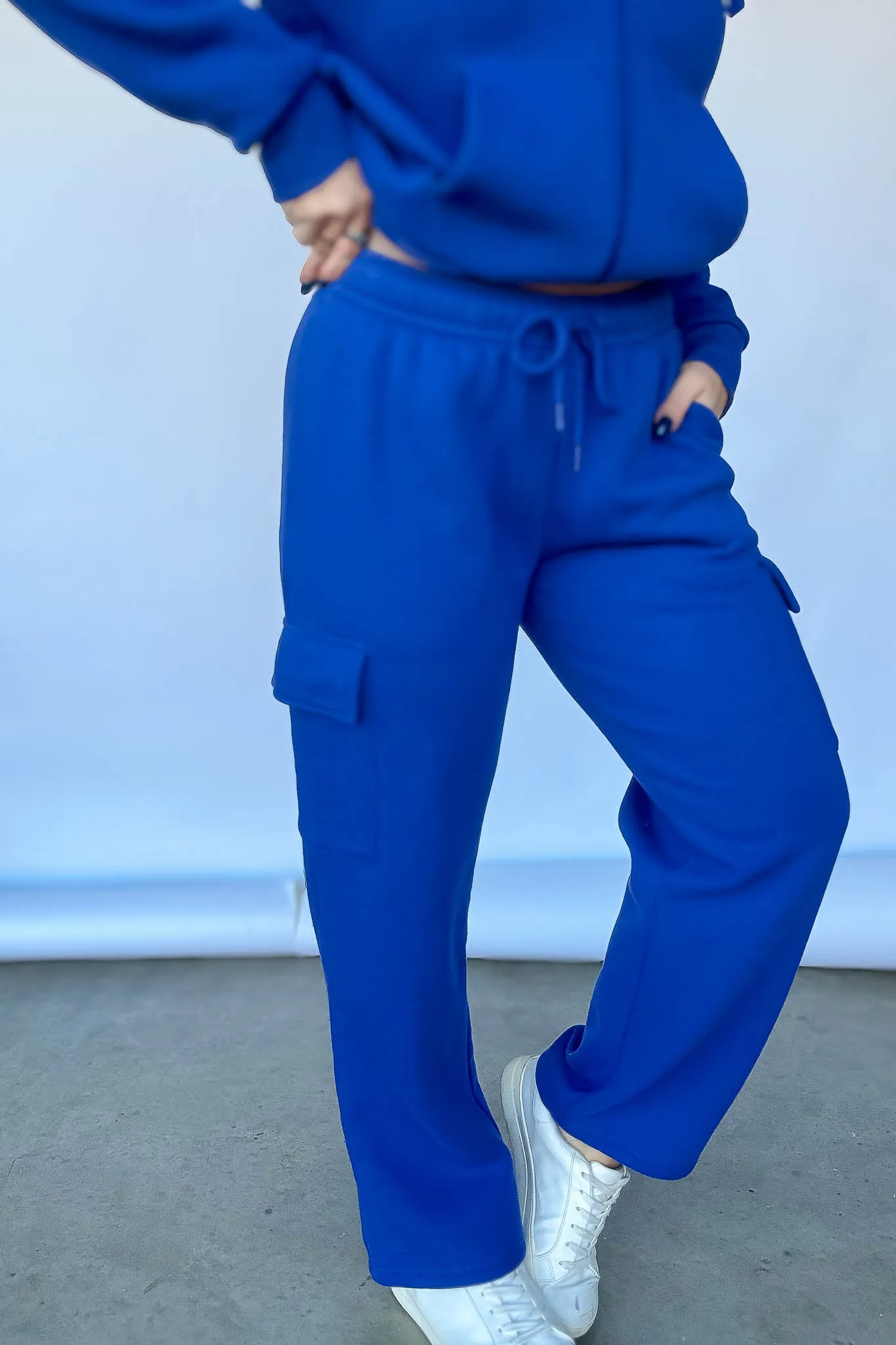 Straight Leg Royal Fleece Cargo Sweatpants