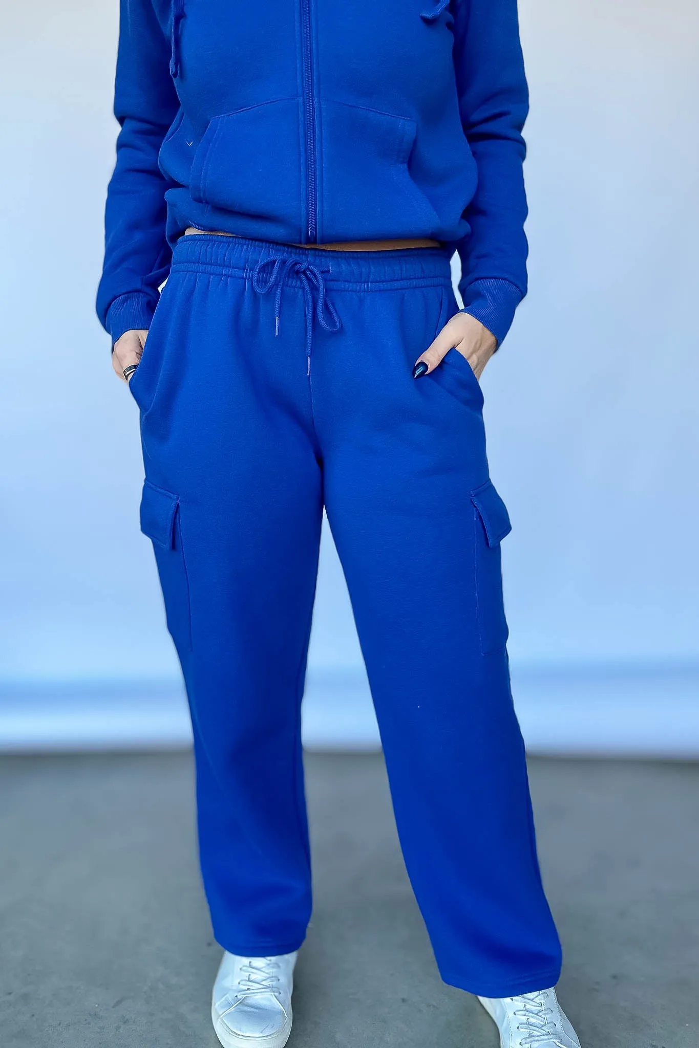 Straight Leg Royal Fleece Cargo Sweatpants