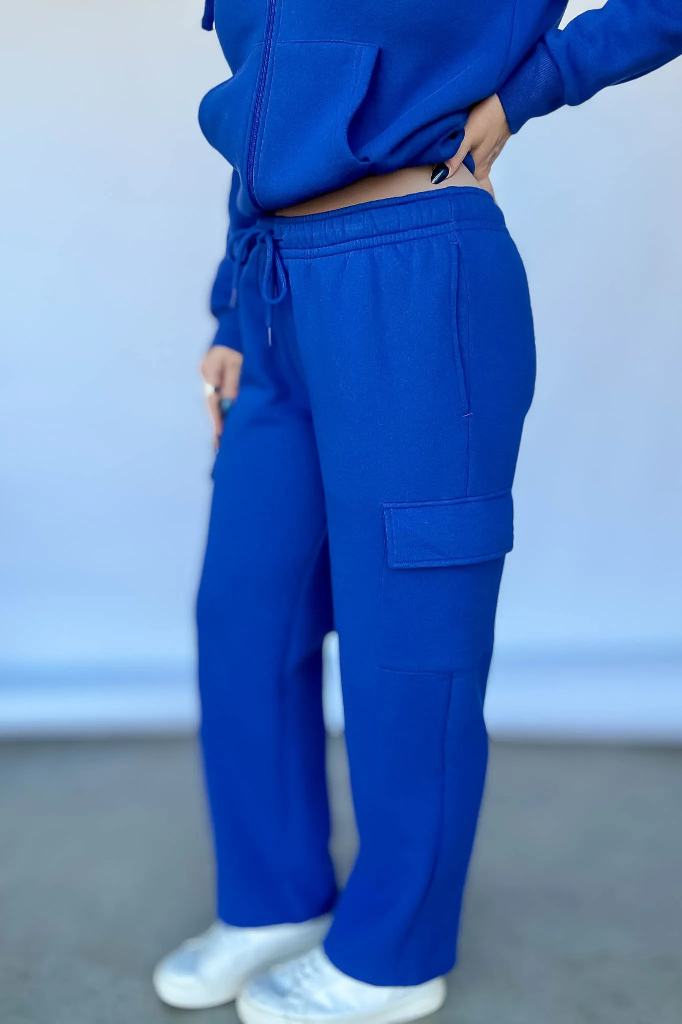 Straight Leg Royal Fleece Cargo Sweatpants