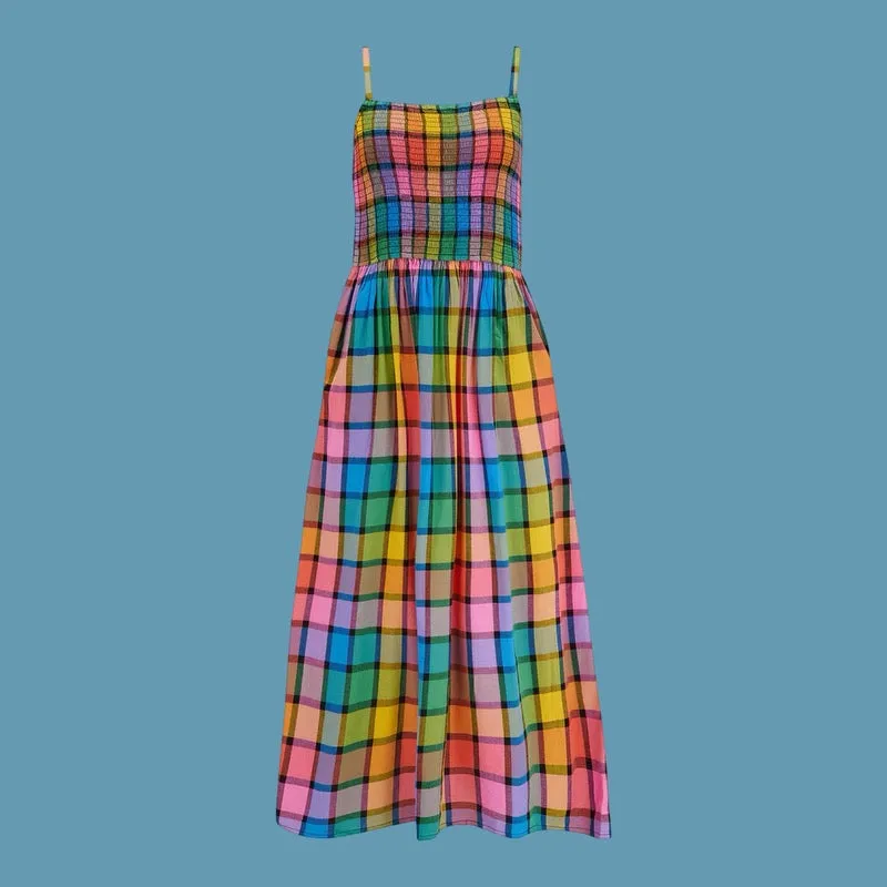 Sugarhill Brighton Denali Midi Shirred Sun Dress