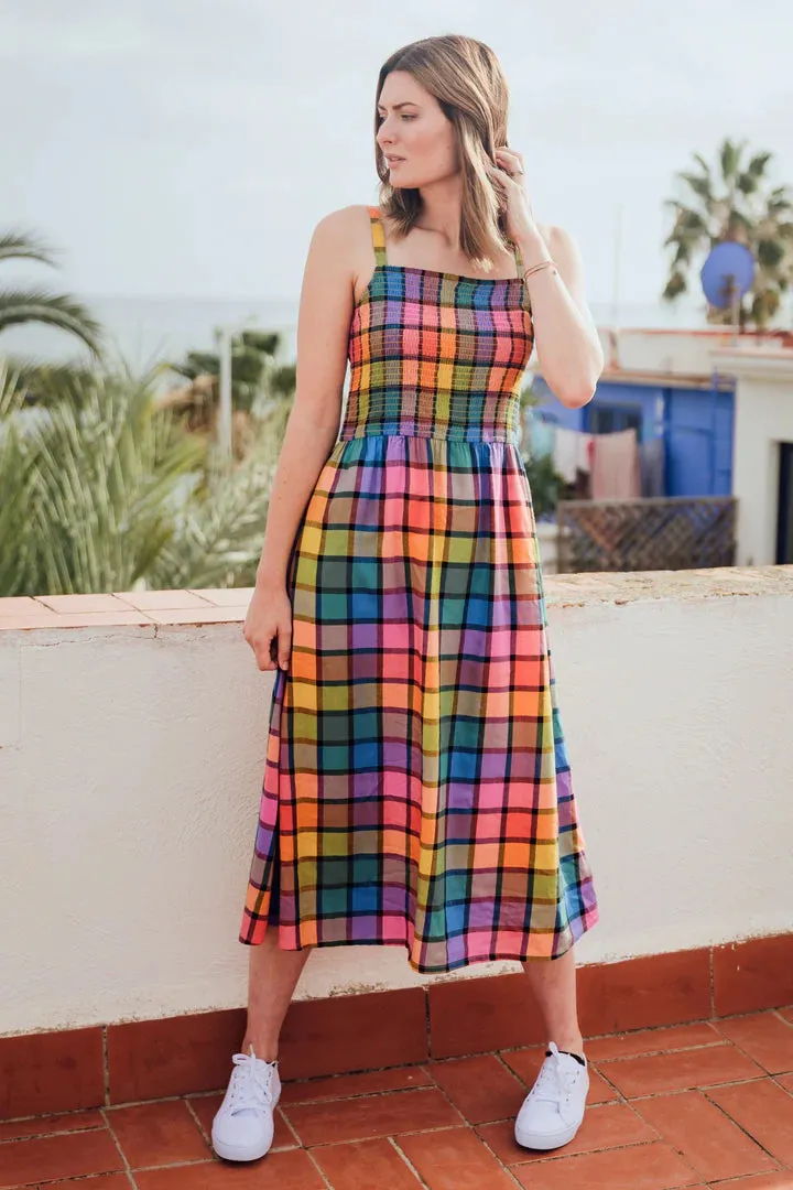 Sugarhill Brighton Denali Midi Shirred Sun Dress